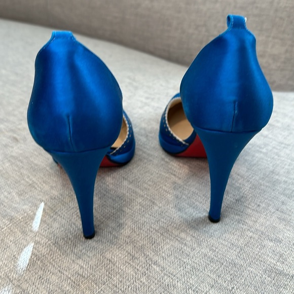 Christian Louboutin Satin Heels Pumps Shoes SZ 37 - 7 - Picture 4 of 5